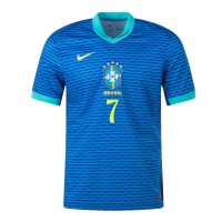 Camiseta Brasil Vinicius Junior #7 Visitante Equipación Copa America 2024 manga corta